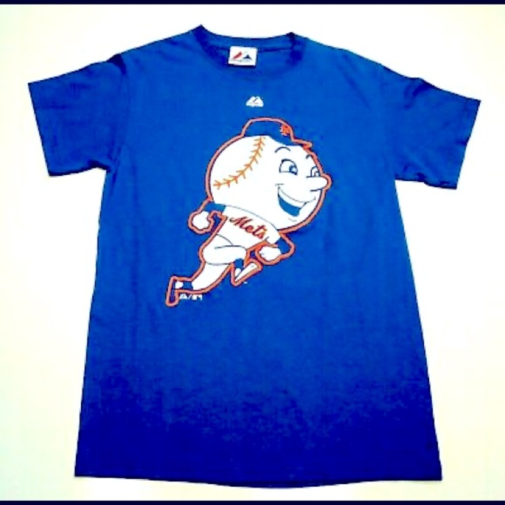 New York Mets Majestic Mr. Met Mascot Men's Large Graphic Crew T-Shirt